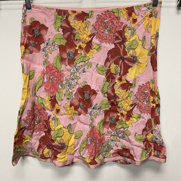 Vintage Y2k Sz 14 Old Navy Skirt Pink Floral Cottagecore Country Feminine Spring - Picture 1 of 8